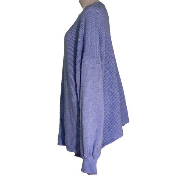 Shein Oversized Acrylic Powder Blue Sweater sz lg - Picture 2 of 5